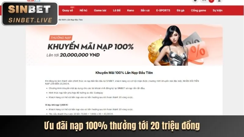 Khuyến mãi chào mừng người chơi mới